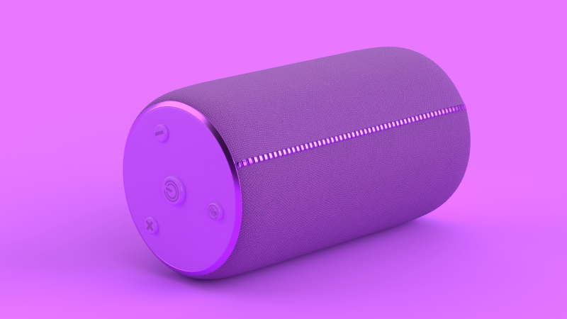 Portable Bluetooth Speaker Purple Modello 3D .c4d .max .obj .3ds .fbx .stl .blend 