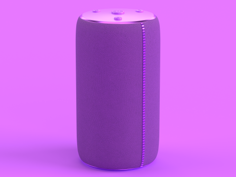 Portable Bluetooth Speaker Purple Modello 3D