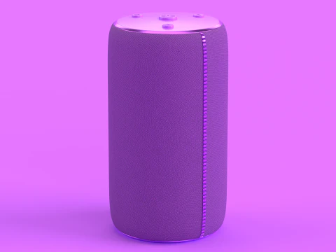 Portable Bluetooth Speaker Purple 3D Model