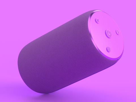 Portable Bluetooth Speaker Purple Modello 3D