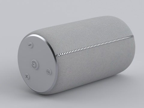 Portable Bluetooth Speaker Grey 3D 모델