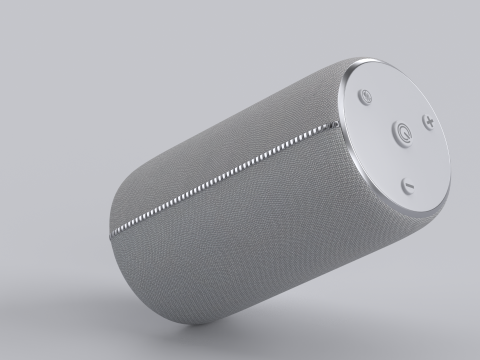 Portable Bluetooth Speaker Grey 3D मॉडल