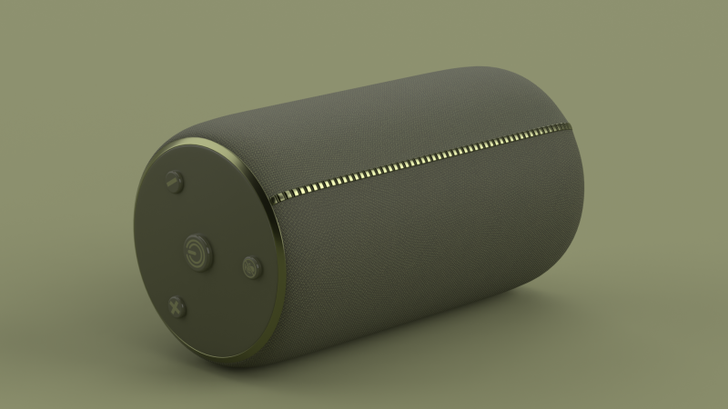 Portable Bluetooth Speaker Dark Green 3D 模型 .c4d .max .obj .3ds .fbx .stl .blend