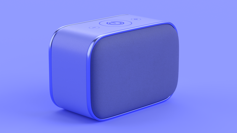 Wireless Speaker Blue Modelo 3D .c4d .max .obj .3ds .fbx .stl .blend 