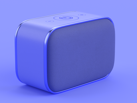 Wireless Speaker Blue 3D Модель
