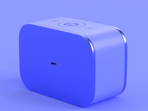 Wireless Speaker Blue 3D Model