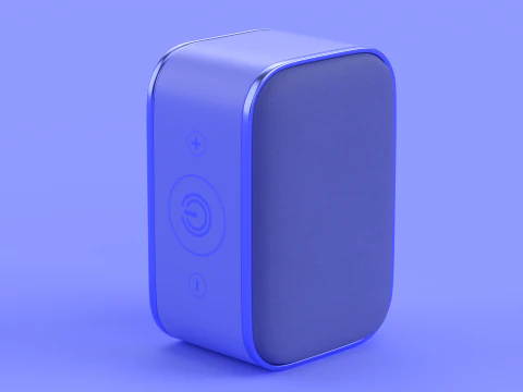 Wireless Speaker Blue 3D Model