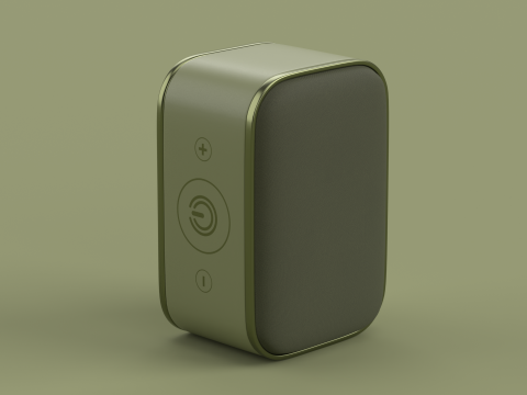 Wireless Speaker Dark Green 3D Model
