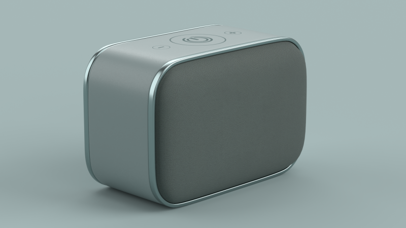 Wireless Speaker Silver Grey Modelo 3D .c4d .max .obj .3ds .fbx .stl .blend 