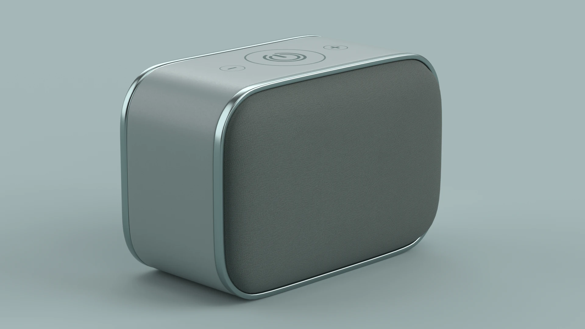 ワイヤレススピーカー シルバーグレー 3Dモデル .c4d .max .obj .3ds .fbx .stl .blend 