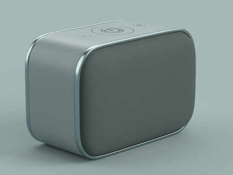 Wireless Speaker Silver Grey Modelo 3D