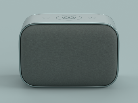 Wireless Speaker Silver Grey Modelo 3D
