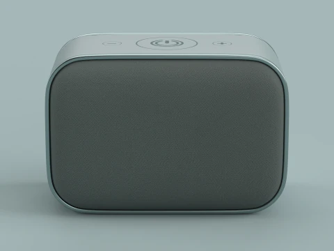 ワイヤレススピーカー シルバーグレー 3Dモデル