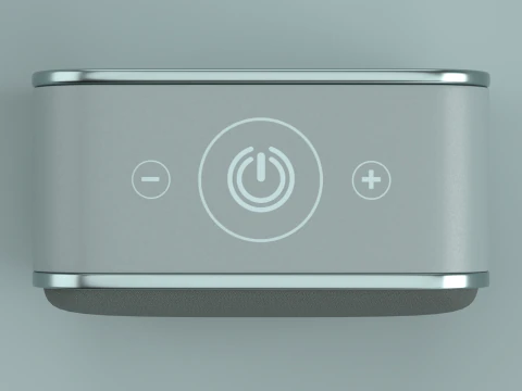 ワイヤレススピーカー シルバーグレー 3Dモデル