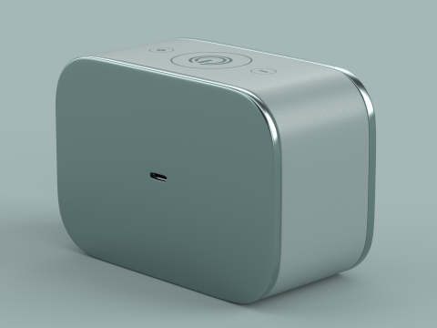 Wireless Speaker Silver Grey Modelo 3D
