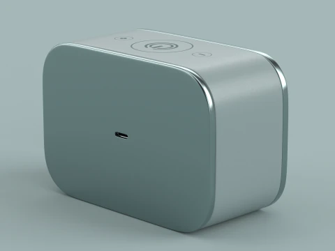ワイヤレススピーカー シルバーグレー 3Dモデル