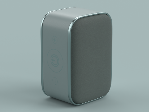Wireless Speaker Silver Grey Modelo 3D