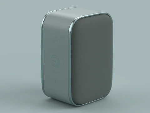 ワイヤレススピーカー シルバーグレー 3Dモデル