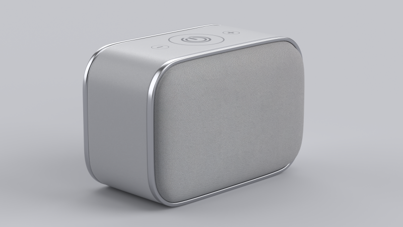 Wireless Speaker Grey Modelo 3D .c4d .max .obj .3ds .fbx .stl .blend 