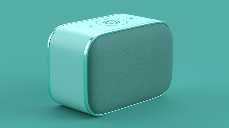 Wireless Speaker Light Blue Modèle 3D .c4d .max .obj .3ds .fbx .stl .blend 
