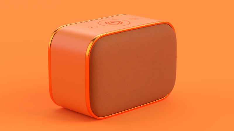 Wireless Speaker Orange Modelo 3D .c4d .max .obj .3ds .fbx .stl .blend 