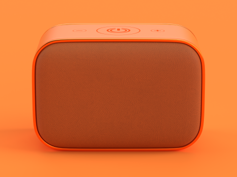 Wireless Speaker Orange Modelo 3D