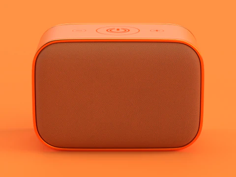 Wireless Speaker Orange 3D Model