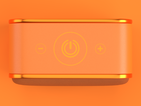 Wireless Speaker Orange Modelo 3D