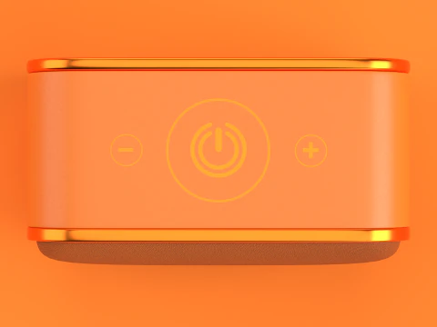 Wireless Speaker Orange 3D Model