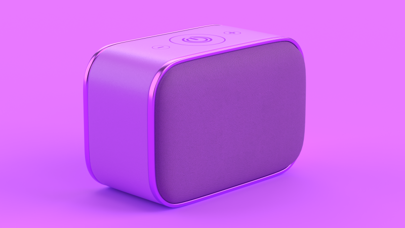 Wireless Speaker Purple 3D-Modell .c4d .max .obj .3ds .fbx .stl .blend 
