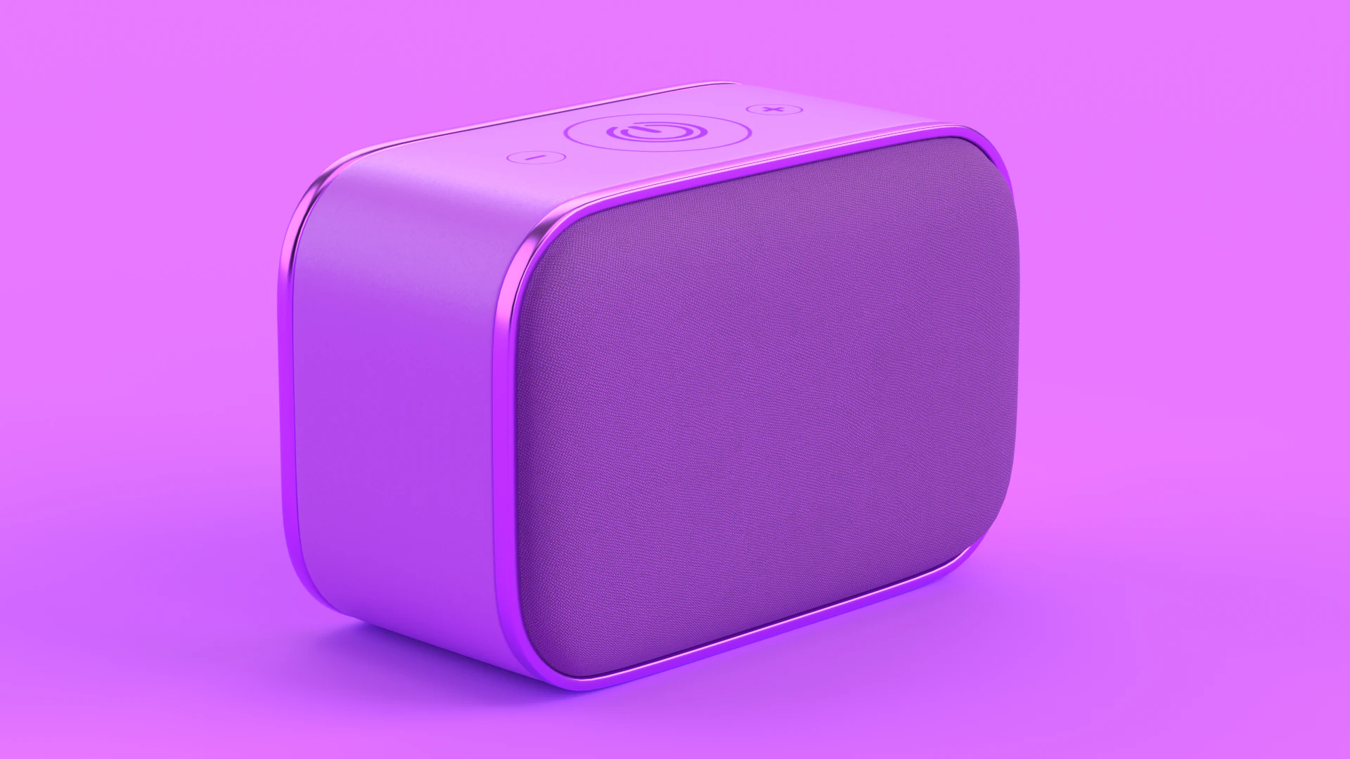 Wireless Speaker Purple 3D Model .c4d .max .obj .3ds .fbx .stl .blend 