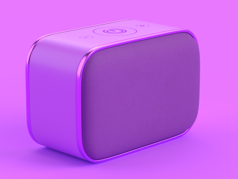 Wireless Speaker Purple 3D 模型