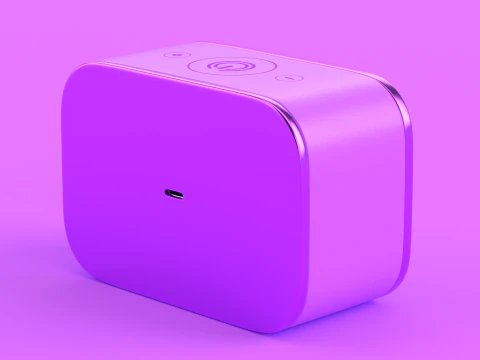 Wireless Speaker Purple 3D Model