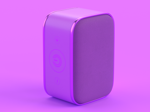 Wireless Speaker Purple 3D-Modell
