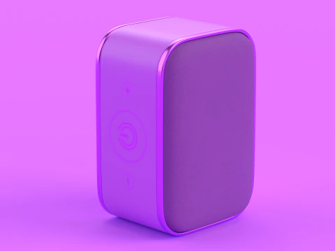 Wireless Speaker Purple 3D Model