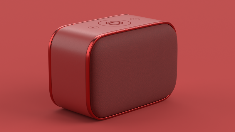 Wireless Speaker Red 3D मॉडल .c4d .max .obj .3ds .fbx .stl .blend 