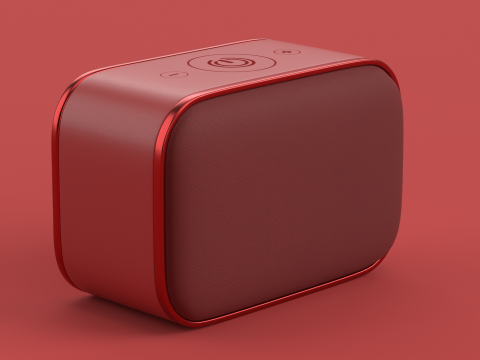 Wireless Speaker Red 3D Model