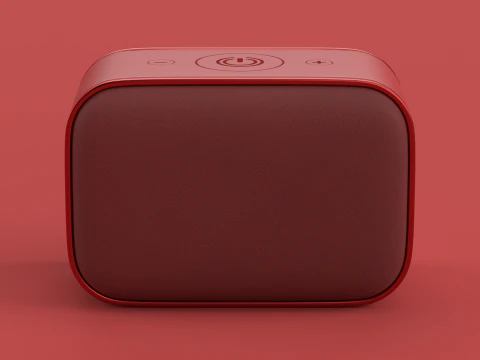Wireless Speaker Red 3D Model