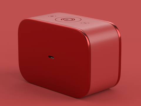Wireless Speaker Red 3D मॉडल