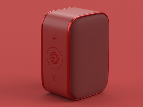 Wireless Speaker Red 3D मॉडल