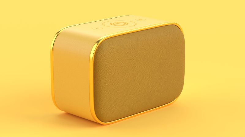 Wireless Speaker Yellow Modèle 3D .c4d .max .obj .3ds .fbx .stl .blend 