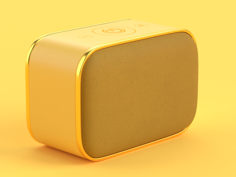 Wireless Speaker Yellow 3D Model