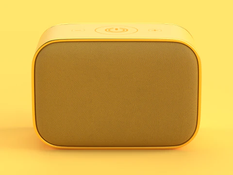 Wireless Speaker Yellow 3D Model