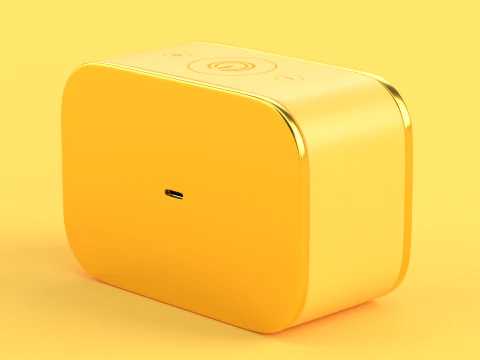 Wireless Speaker Yellow 3D Model