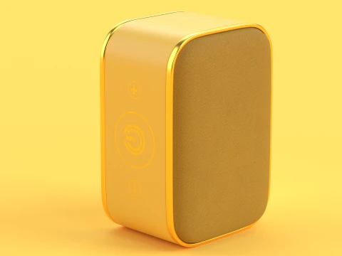 Wireless Speaker Yellow 3D Model