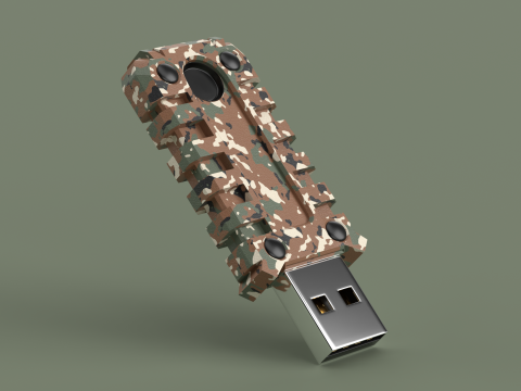 Usb Flash Drive Camouflage 3D Модель