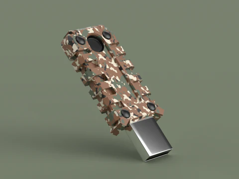 Usb Flash Drive Camouflage 3D Model