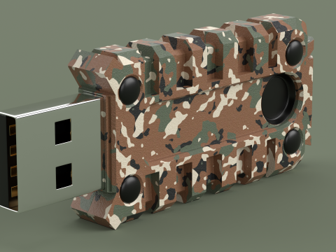 Usb Flash Drive Camouflage Modèle 3D
