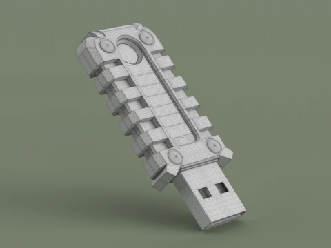 Usb Flash Drive Camouflage 3D Model