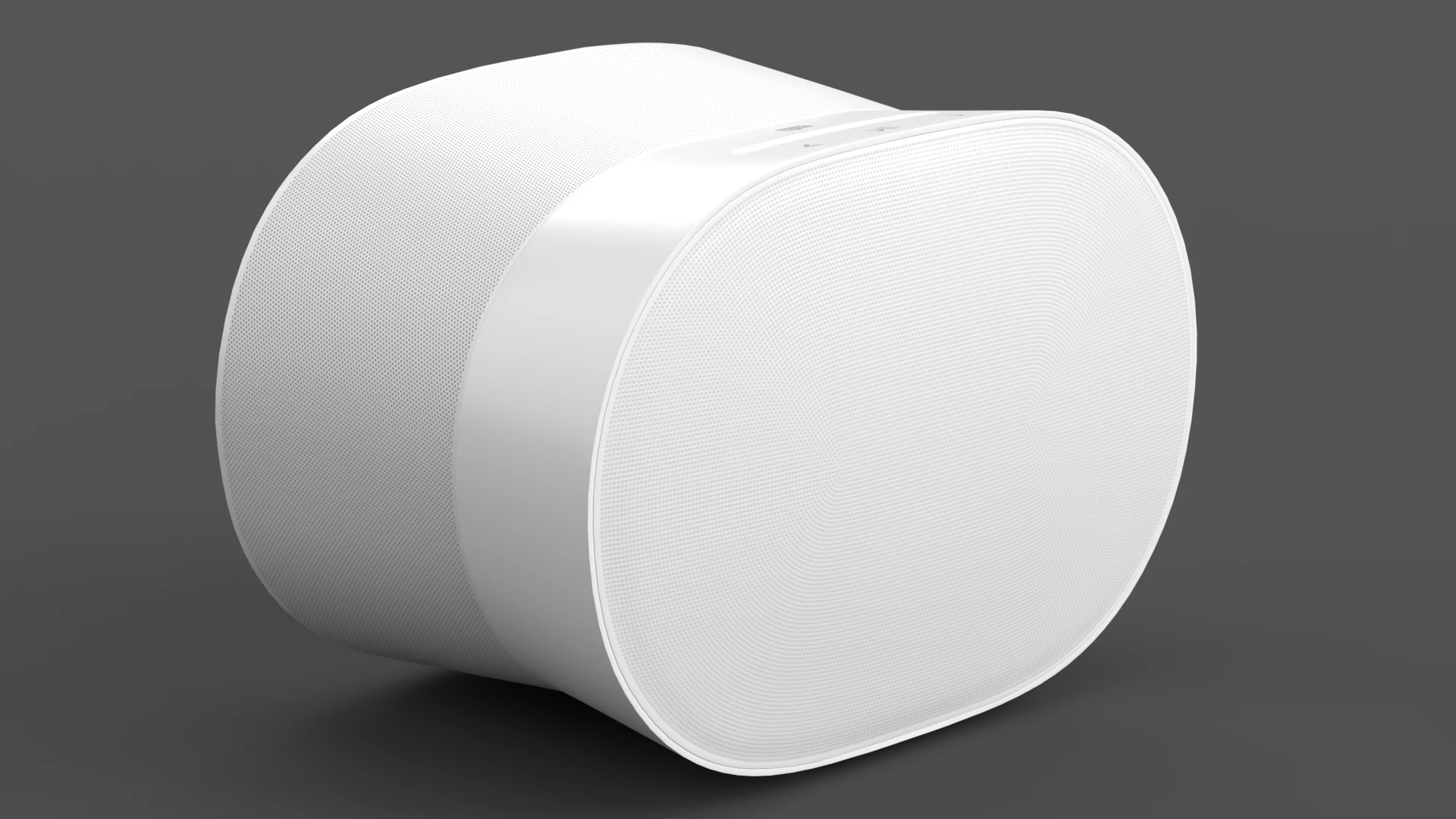 Smart Speaker White 3D Model .c4d .max .obj .3ds .fbx .stl .blend 
